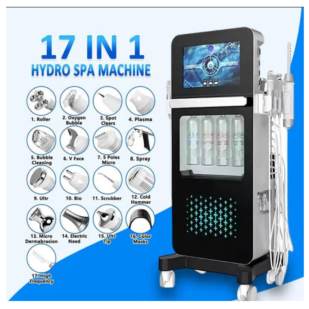 17-in-1 Oxygen Facial Machine – Deep Cleansing, Skin Scrubber & Blackhead Remover
